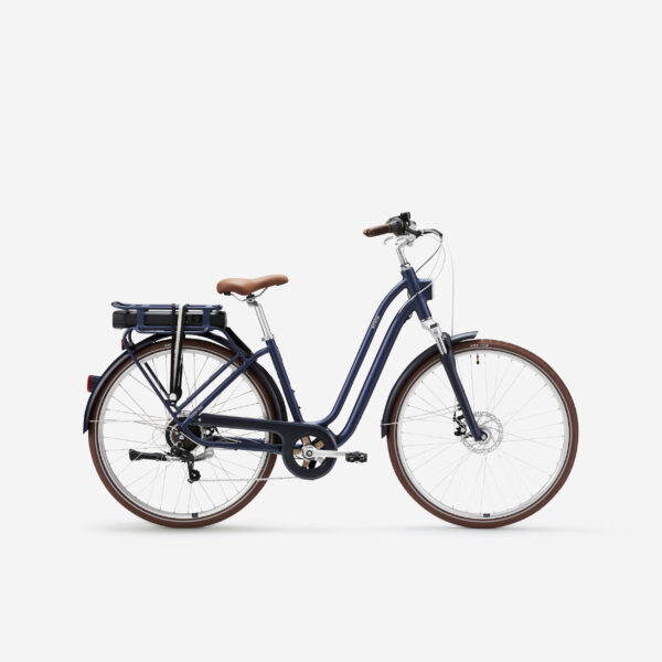 E-Bike City-Bike 28 Zoll Elops 900E niedriger Einstieg dunkelblau