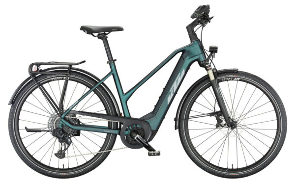 KTM Macina Sport 710 green purple flip matt (silver+blue) 2024 28" 750 Wh Trapez