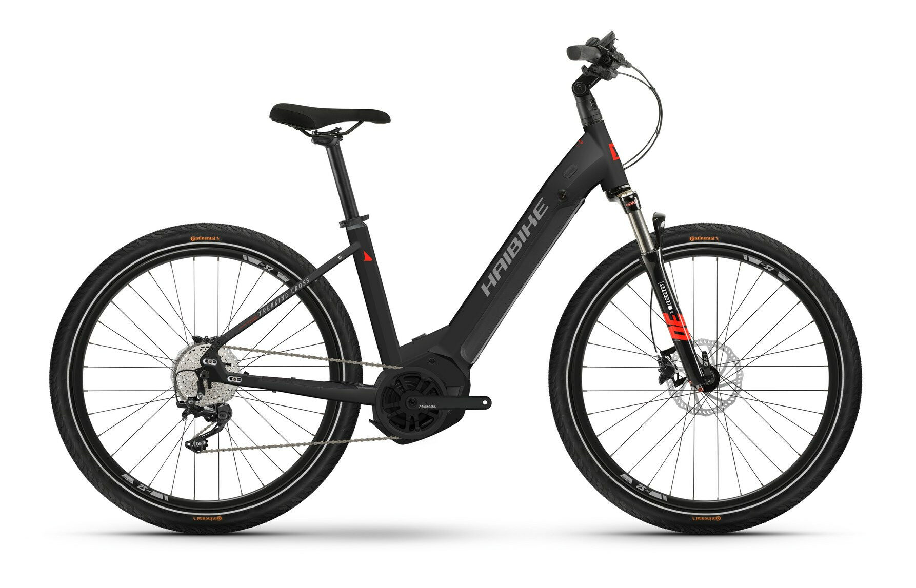 Haibike Trekking 6 Cross matte black/red reflex 2022 27,5" 630 Wh Wave