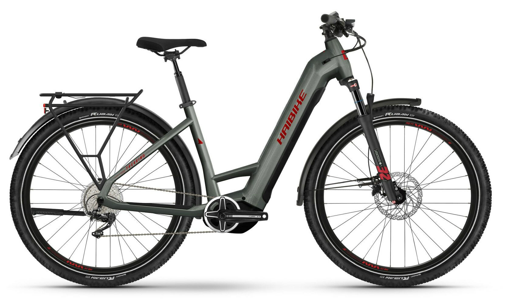 Haibike Trekking 5 olive/red-gloss 2023 27,5" 720 Wh Wave