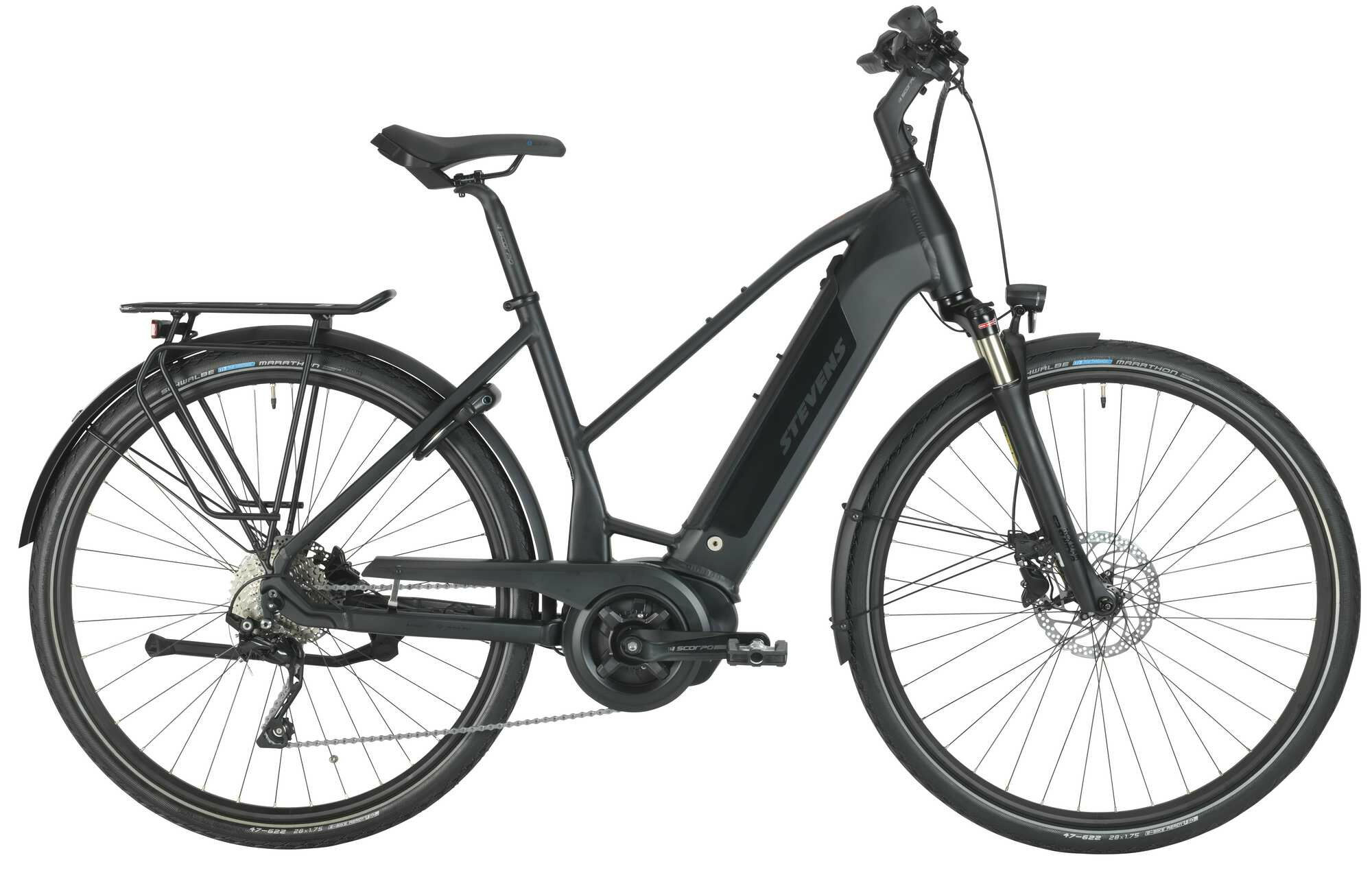 Stevens E-Lavena PT5 Lady Stealth Black 28" 500 Wh Trapez