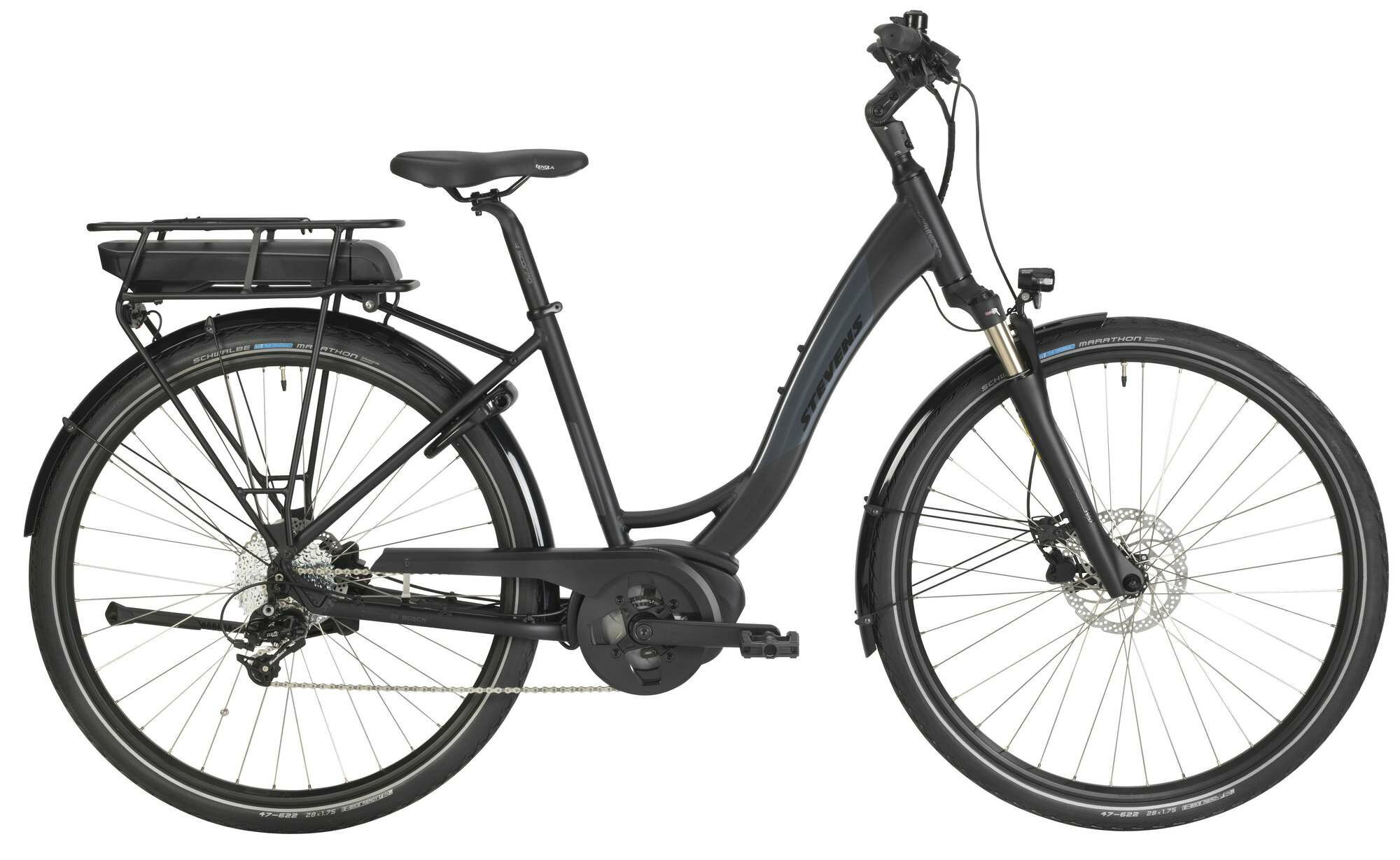 Stevens E-Molveno Forma Velvet Black 28" 400 Wh Wave