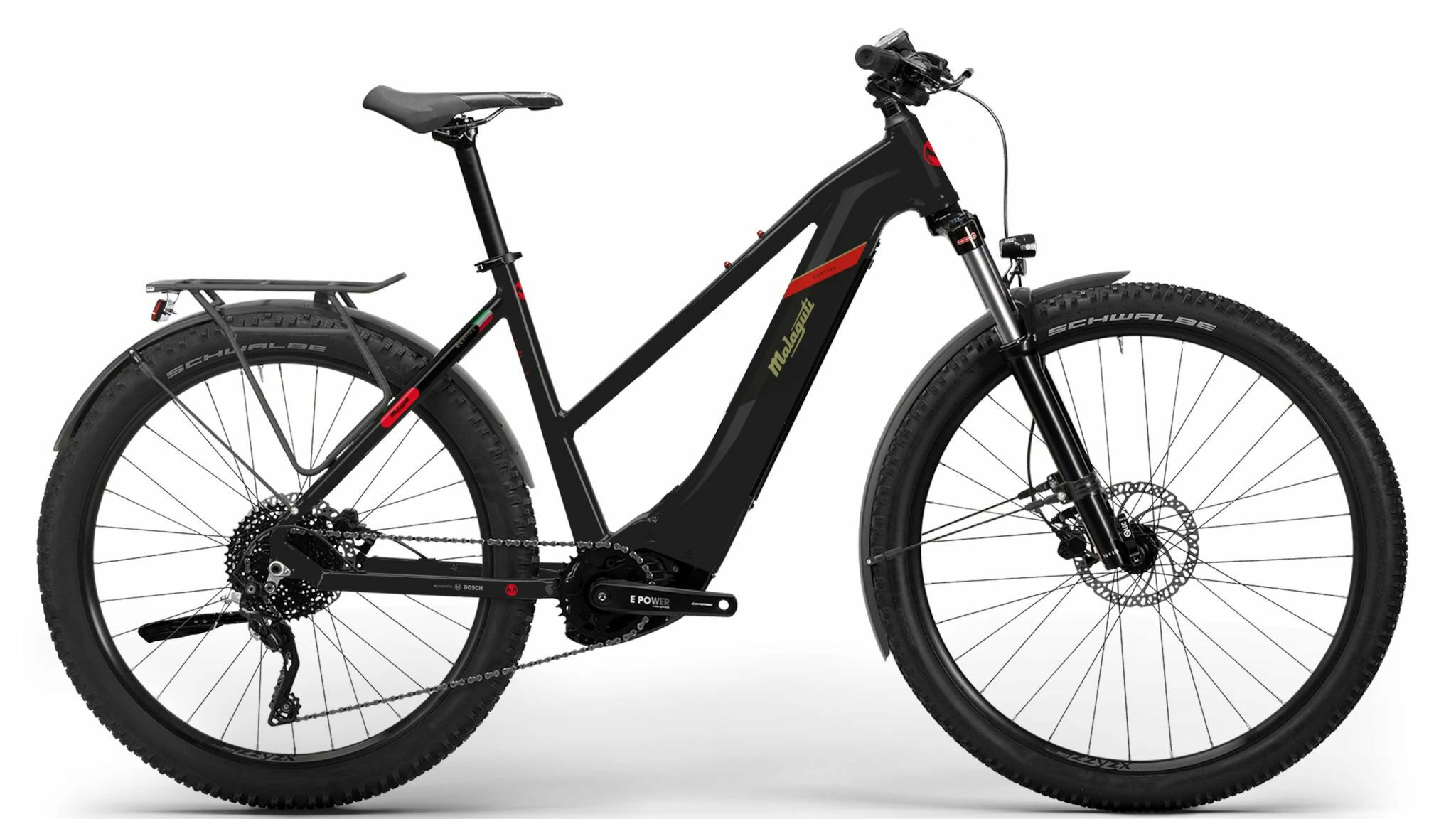 Malaguti Cortina TRT 5.2 Schwarz/Rot 2023 28" 750 Wh Trapez