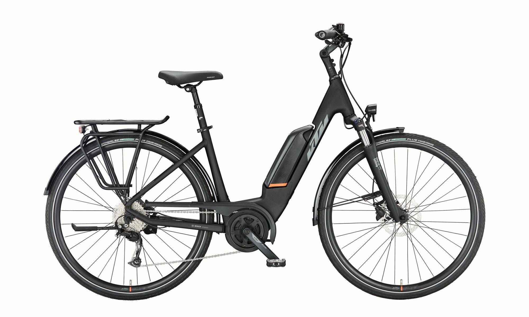 KTM MACINA FUN A510 black matt (grey+orange) 2023 28" 500 Wh Wave