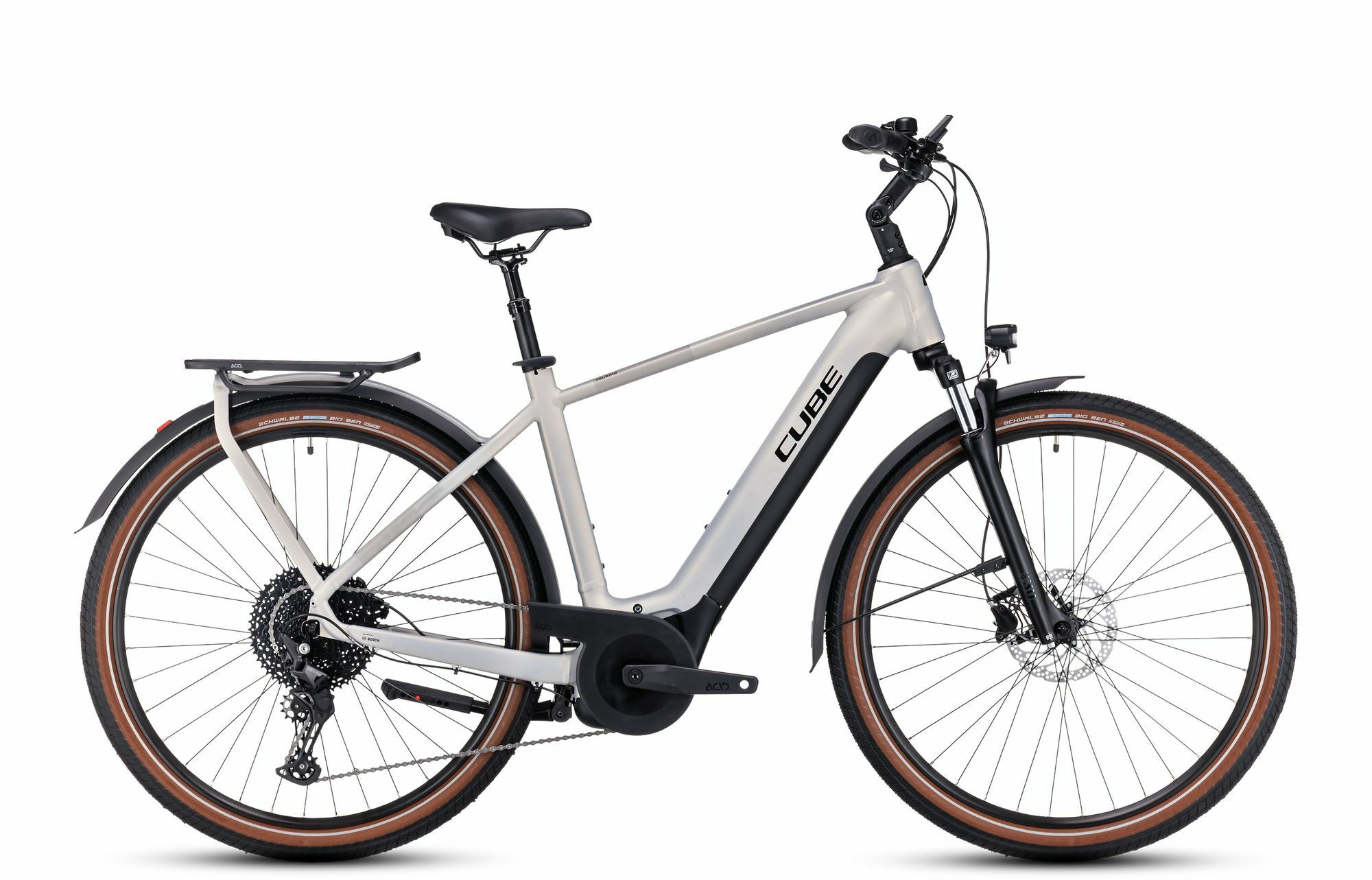 Cube Touring Hybrid Pro 625 pearlysilver´n´black 2023 28" 625 Wh Diamant