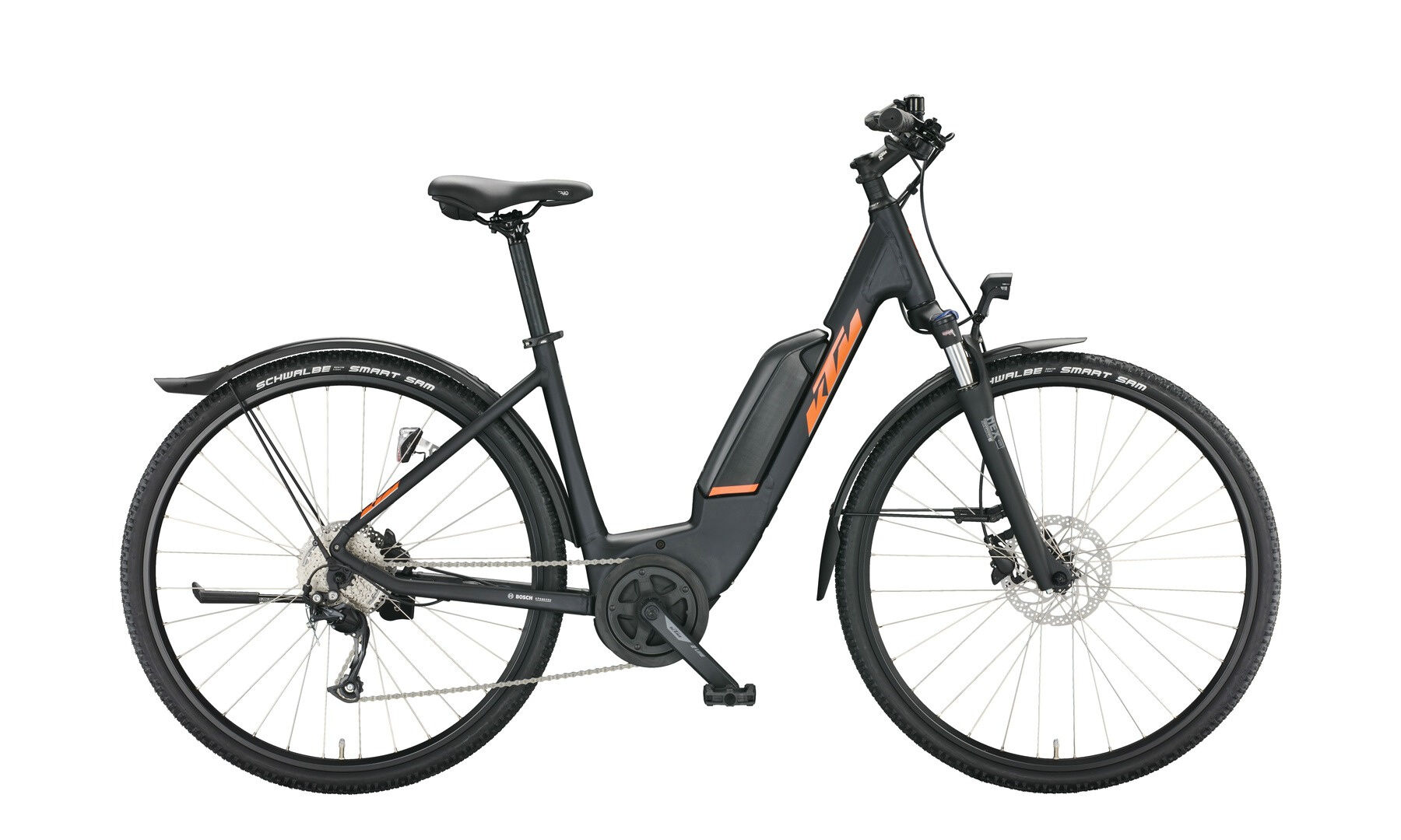 KTM MACINA CROSS P510 STREET black matt (orange) 2022 28" 500 Wh Wave