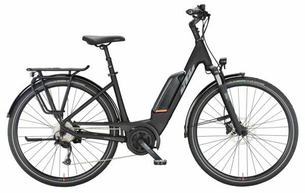 KTM Macina Fun A510 black matt (grey+orange) 28" 500 Wh Wave