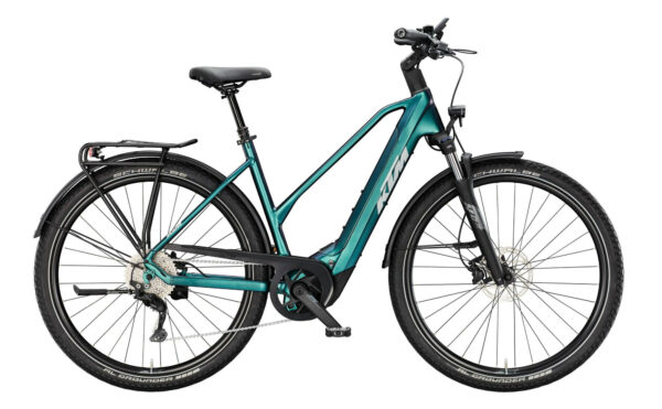 KTM MACINA GRAN 820 GREEN PURPLE FLIP MATT (SILVER+BLACK) 2025 29"; 800 Wh Trapez