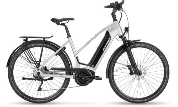 Stevens E-Triton PT5 Lady Electric Silver 28" 500 Wh Trapez