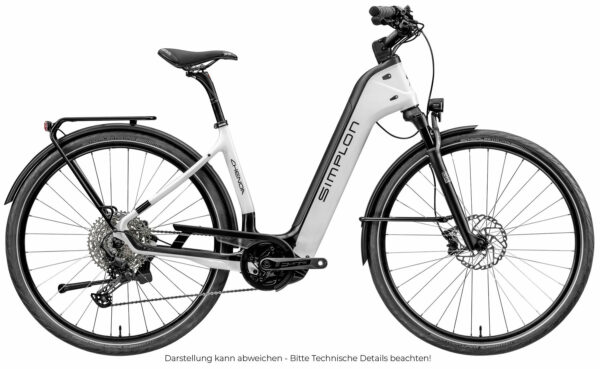 Simplon Chenoa Bosch CX Uni Deore10 Pearl White Glossy/Black Matt 2023 28" 625 W...
