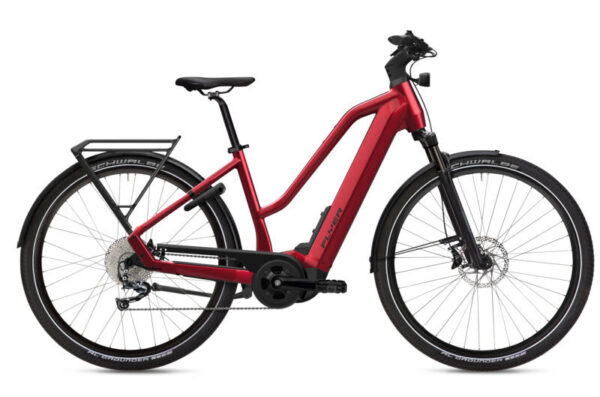 Flyer Upstreet 5.10 Mercury Red Gloss 2023 28"; 630 Wh Trapez