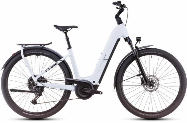 Cube Kathmandu Hybrid ONE 600 polarwhite and black 2025 28" 600 Wh Wave