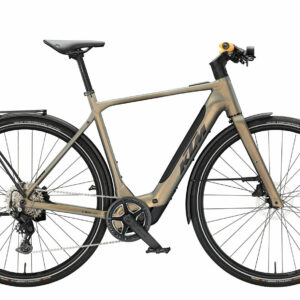 KTM MACINA URBANATOR SX OLIVE PEARL MATT (BLACK+AMBER) 28" 400 Wh Diamant