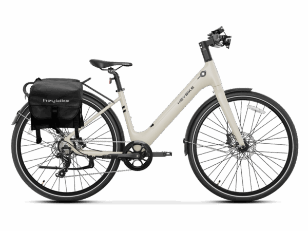Heybike EC 1-ST mit schwarzer Gepäckträgertasche