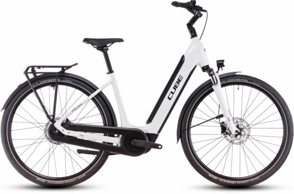 Cube Supreme Hybrid Comfort ONE 500 metallicwhite´n´black 28" 500 Wh Wave