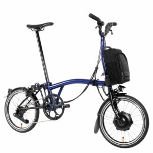 Brompton P-Line Electric Urban 4-speed - Typ H - 16 Zoll 300Wh 4K Faltrad - Bolt Blue Lacquer