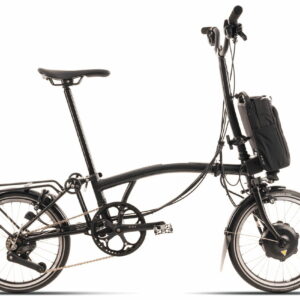 Brompton P-Line Electric Explore 12-speed - Typ H - 16 Zoll 300Wh 12K Faltrad - Midnight Black Metallic