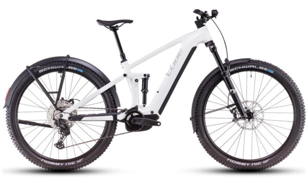 Cube Stereo Hybrid ONE44 EXC Allroad metallicwhite´n´black - 27.5 // 29 Zoll 800Wh 12K Fully - whitemarble´n´black