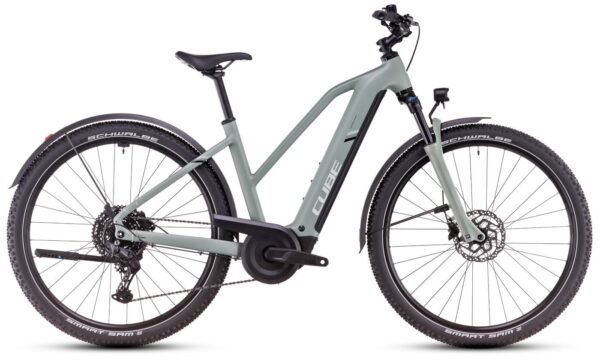 Cube Nuride Hybrid Pro Allroad - 28 Zoll 800Wh 10K Trapez - pistachio´n´stonegrey
