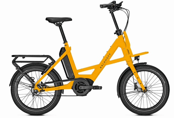 Kalkhoff IMAGE C.B ADVANCE+ FL (545 Wh), 5 Gang Nabenschaltung, Unisexfahrrad, Kompakt, Modell 2024, 20 Zoll 48 cm mustardyellow matt