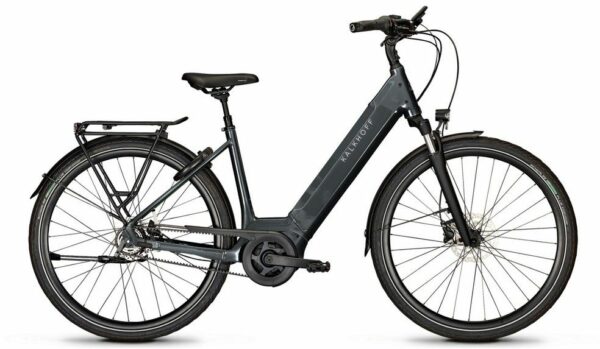 Kalkhoff IMAGE 3.B EXCITE RT (625 Wh), 5 Gang Nabenschaltung, Damenfahrrad, Wave, Modell 2024, 28 Zoll 53 cm diamondblack glossy