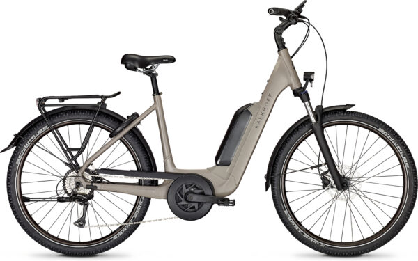 Kalkhoff ENTICE 1 MOVE (545 Wh), 8 Gang Kettenschaltung, Unisexfahrrad, Wave, Modell 2025, 27 Zoll 55 cm moonstonegrey matt