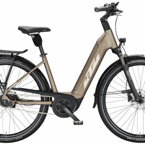 KTM MACINA CITY P610 RT (625 Wh), 5 Gang Kettenschaltung, Damenfahrrad, Deep, Modell 2023, 28 Zoll 56 cm oak matt (champagne+orange)
