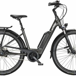 KTM MACINA CENTRAL P510 RT (545 Wh), 5 Gang Nabenschaltung, Damenfahrrad, Deep, Modell 2024, 28 Zoll 56 cm machine grey (silver+green)