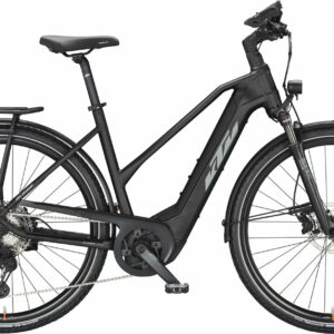 KTM POWER SPORT 11 PLUS (750 Wh), 11 Gang Kettenschaltung, Damenfahrrad, Trapez, Modell 2024, 28 Zoll 56 cm black matt (grey+orange)