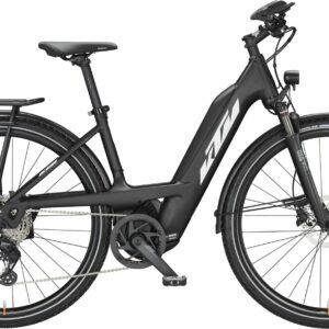 KTM POWER SPORT 10 PTS (625 Wh), 10 Gang Kettenschaltung, Damenfahrrad, Deep, Modell 2024, 28 Zoll 51 cm black matt (white+orange)