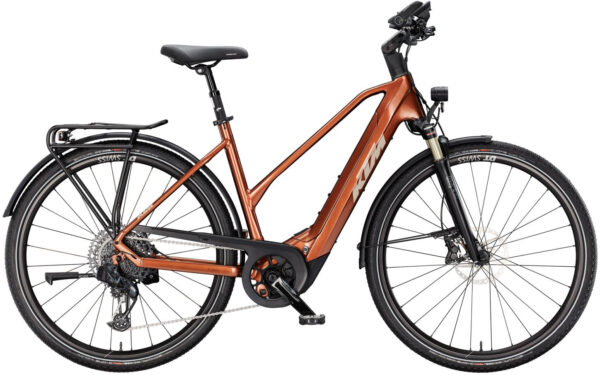 KTM MACINA TOUR CX 810, 12 Gang Kettenschaltung, Damenfahrrad, Trapez, Modell 2025, 28 Zoll 51 cm terra (grey)