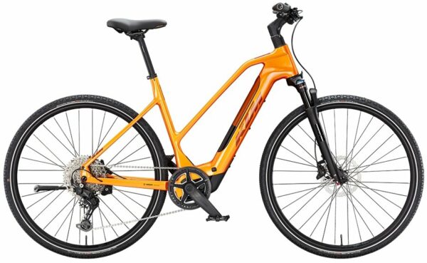 KTM MACINA CROSS SX ELITE, 10 Gang Kettenschaltung, Damenfahrrad, Trapez, Modell 2025, 28 Zoll 56 cm fresh orange (dark orange)