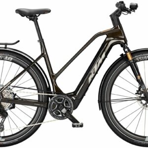 KTM MACINA SPORT SX PRIME, 12 Gang Kettenschaltung, Damenfahrrad, Trapez, Modell 2024, 28 Zoll 56 cm transparent gold (grey+gold)