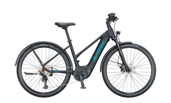 KTM MACINA CROSS LFC Black Matt ( Green Pur.flip Glsy ) 28" 625 Wh Trapez