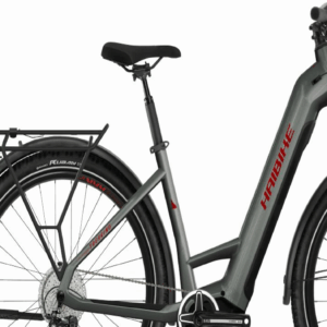 HAIBIKE Trekking 5 (720 Wh), 11 Gang Kettenschaltung, Damenfahrrad, Deep, Modell 2023, 27,5 Zoll 50 cm olive/red