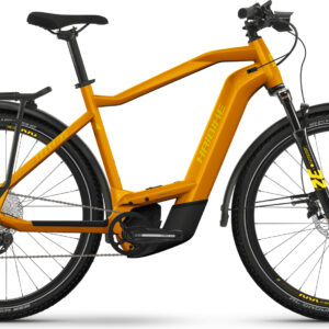 HAIBIKE Trekking 8 (625 Wh), 11 Gang Kettenschaltung, Herrenfahrrad, Diamant, Modell 2024, 27,5 Zoll 50 cm metal lava/yellow