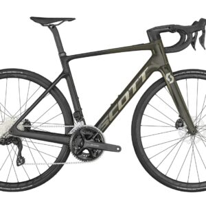 Scott Addict RC eRIDE 20 - 28 Zoll 236Wh 24K Diamant - raw carbon yellow flakes chrome silver