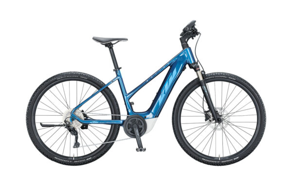 KTM MACINA CROSS P610 Denim ( Blue White ) 28" 625 Wh Trapez