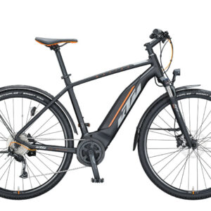 KTM MACINA CROSS P510 Street Black Matt ( Grey Orange ) 28" 500 Wh Diamant