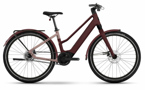 Winora iRide Pure R5f red velvet matt, rose tan matt 27,5" 400 Wh Trapez