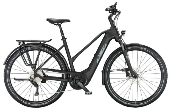 KTM Macina Tour CX 610 black matt (grey+yellow) 28" 625 Wh Trapez