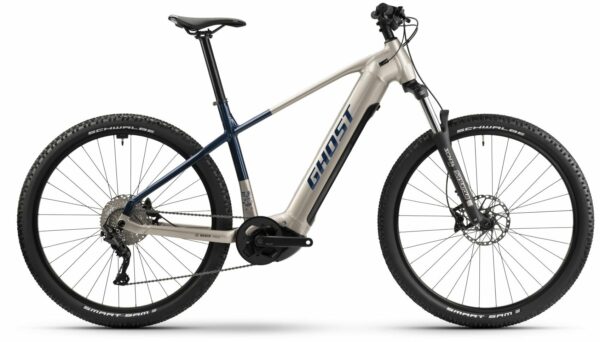 GHOST E-Teru Universal (625 Wh), 10 Gang Kettenschaltung, Herrenfahrrad, Diamant, Modell 2024, 29 Zoll 55 cm pearl warm grey/pearl dark blue - glossy
