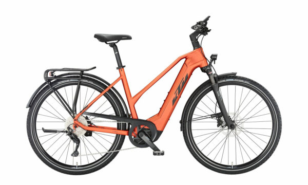 KTM MACINA SPORT 510 burnt orange matt (black+grey) 28" 500 Wh Trapez