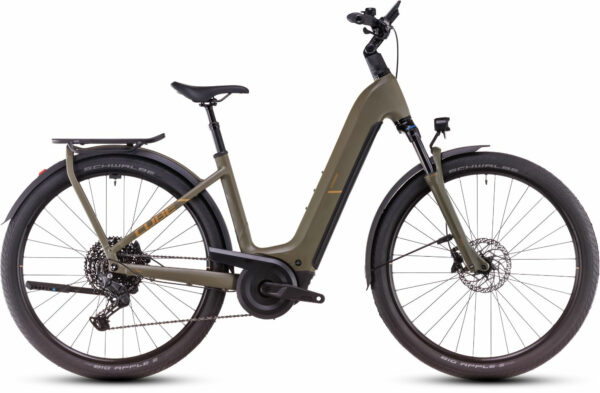 Cube Kathmandu Hybrid Pro 800 dustyolive and gold 2025 28" 800 Wh Wave