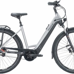 Pegasus Premio Evo 5F Belt (625 Wh), 5 Gang Nabenschaltung, Damenfahrrad, Wave, Modell 2024, 28 Zoll 45 cm silver / black