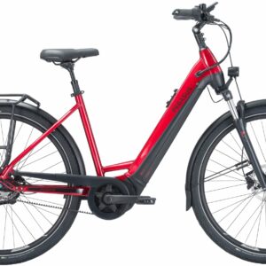 Pegasus Premio Evo 5F Belt (750 Wh), 5 Gang Nabenschaltung, Damenfahrrad, Wave, Modell 2024, 28 Zoll 55 cm hyper red