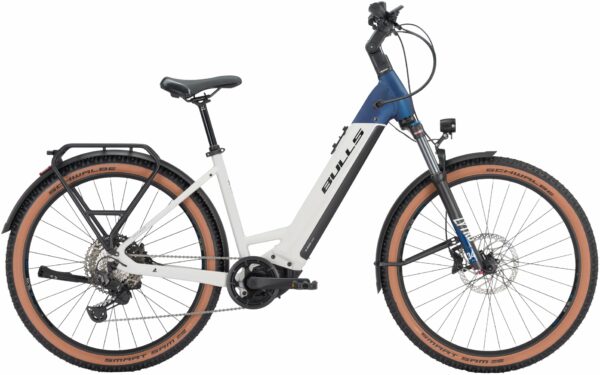 BULLS Iconic EVO 3 27,5 (625 Wh), 11 Gang Kettenschaltung, Damenfahrrad, Wave, Modell 2024, 27,5 Zoll 48 cm indigo blue matt / light grey matt