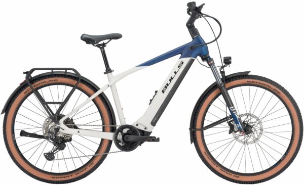 BULLS Iconic EVO 3 27,5 (750 Wh), 11 Gang Kettenschaltung, Herrenfahrrad, Diamant, Modell 2024, 27,5 Zoll 48 cm indigo blue matt / light grey matt
