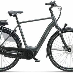 Batavus Finez E-go® Active Plus (400 Wh), 7 Gang Nabenschaltung, Herrenfahrrad, Diamant, Modell 2021, 28 Zoll 61 cm black matt