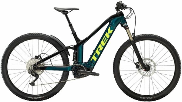 Trek Powerfly FS 4 (625 Wh), 10 Gang Kettenschaltung, Herrenfahrrad, Diamant, Modell 2022, 29 Zoll 50 cm Dark Aquatic/ Trek Black
